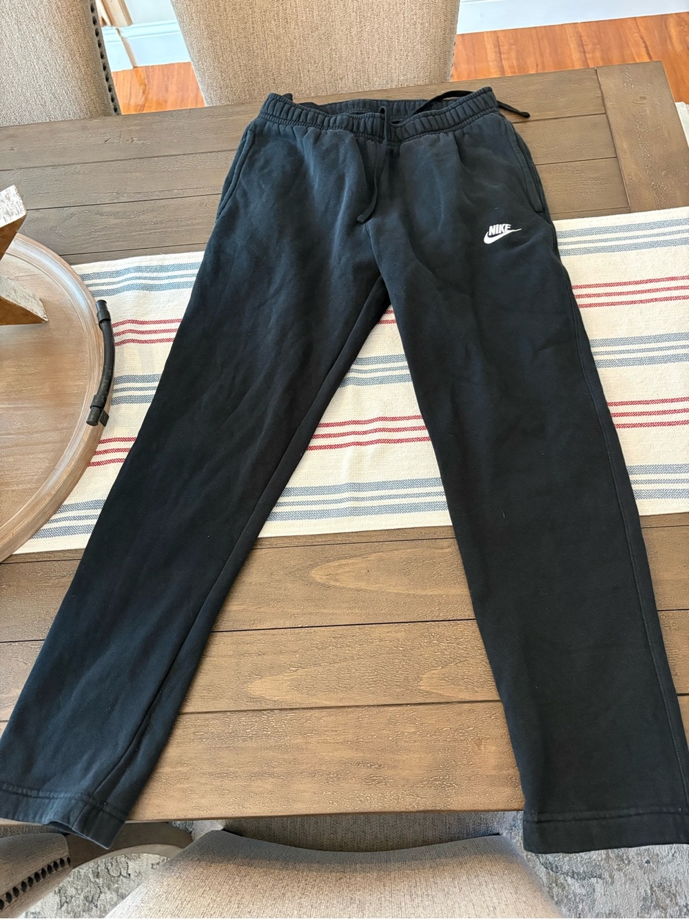 Nike Black Sweatpants with White Swoosh